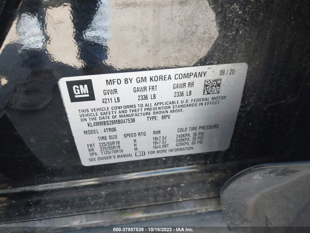 2021 BUICK ENCORE GX FWD PREFERRED VIN: KL4MMBS28MB047538