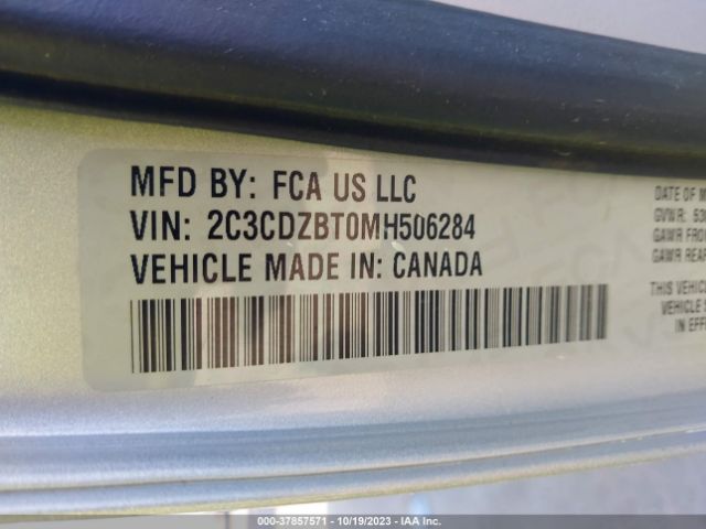 2C3CDZBT0MH506284 Dodge Challenger R/t