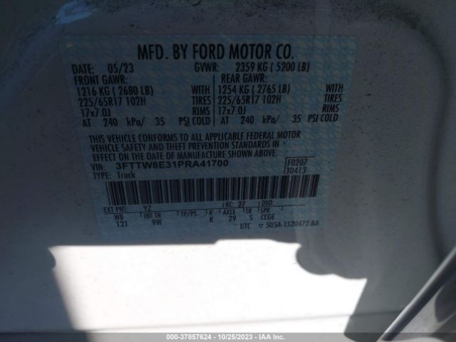 3FTTW8E31PRA41700 Ford Maverick Xl