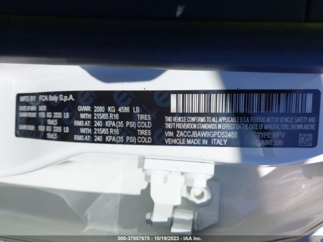 ZACCJBAW9GPD52488 Jeep Renegade Sport