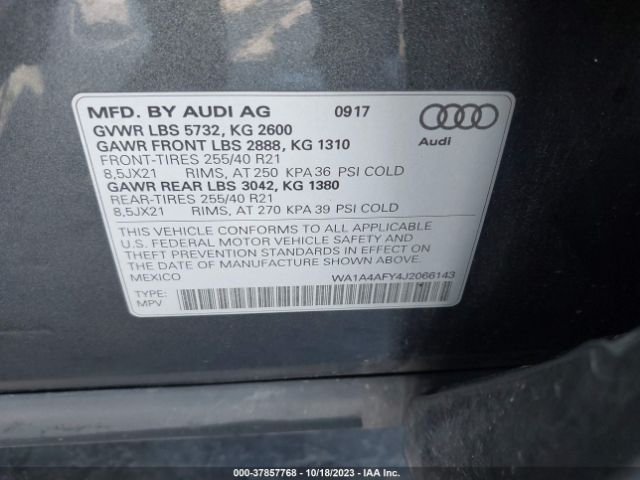 WA1A4AFY4J2066143 Audi Sq5 3.0t Premium Plus
