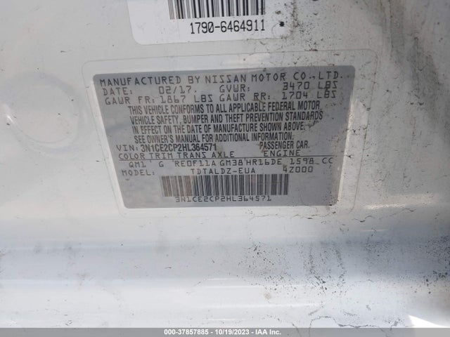 Nissan Versa Note Sv 2017 3N1CE2CP2HL364571 Image 9