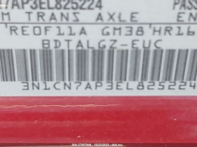 3N1CN7AP3EL825224 Nissan Versa Sl