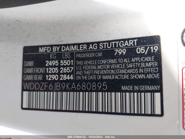 WDDZF6JB9KA680895 Mercedes-Benz E-class E 450