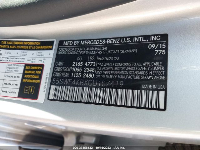 55SWF4KBXGU107419 Mercedes-Benz C-class C 300