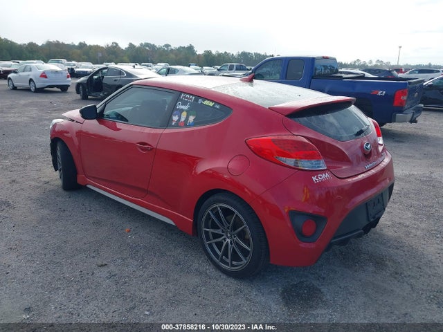 2013 HYUNDAI VELOSTER TURBO W/BLACK INT VIN: KMHTC6AEXDU170880