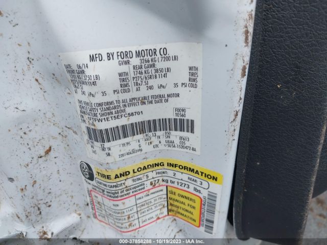1FTFW1ET5EFC58701 Ford F-150 Xl/xlt/fx4/lariat