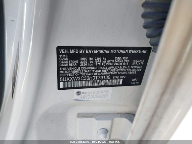 5UXXW3C30H0T79130 BMW X4 Xdrive28i