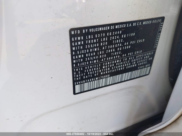 3VV4B7AX6LM175808 Volkswagen Tiguan Sel Premium R-line