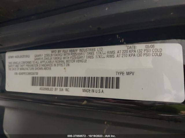 2006 SUBARU OUTBACK 4S4BP61C666359709 Photo 8