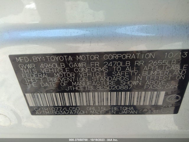 JTHCE1BL8E5020887 Lexus GS 350