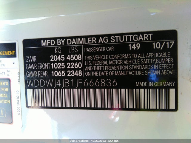 WDDWJ4JB1JF666836 Mercedes-Benz C-class C 300