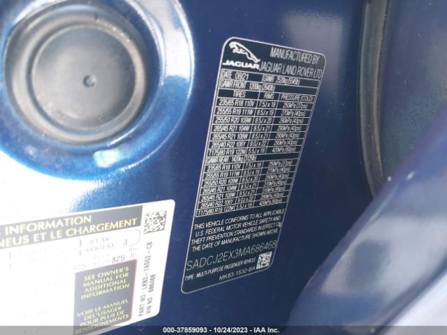 2021 JAGUAR F-PACE SADCJ2EX3MA686468 Photo 8
