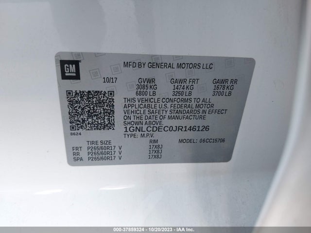 Chevrolet Tahoe Commercial 2018 1GNLCDEC0JR146126 Image 9