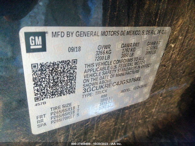 Chevrolet Silverado 1500 Lt 2018 3GCUKREC4JG537681 Image 9