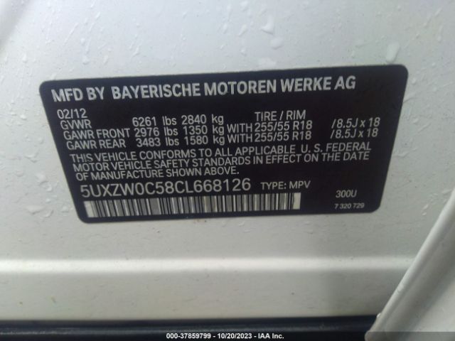 2012 BMW X5 5UXZW0C58CL668126 Photo 8