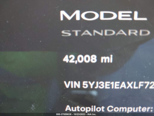 5YJ3E1EAXLF720885 Tesla Model 3 Standard Range