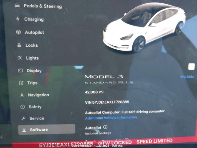 5YJ3E1EAXLF720885 Tesla Model 3 Standard Range
