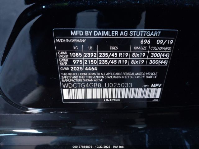 WDCTG4GB8LU025033 Mercedes-Benz Gla Gla 250