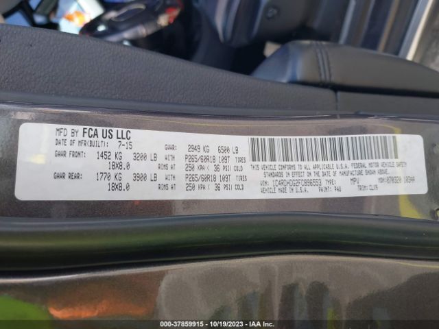 1C4RDHDG2FC896553 Dodge DURANGO LIMITED