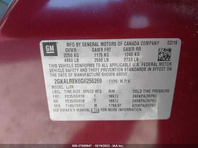 2GKALREK6G6256269 GMC Terrain Denali