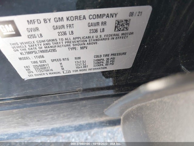 Chevrolet Trailblazer Lt 2022 KL79MPSL7NB054285 Image 9