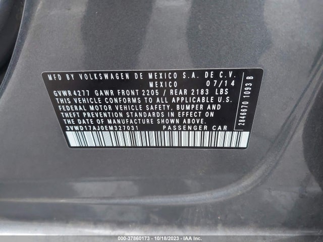 3VWD17AJ0EM327031 Volkswagen Jetta Sedan Se W/connectivity