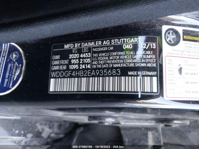 WDDGF4HB2EA935683 Mercedes-Benz C-class C 250