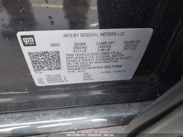 5GAEVCKW4MJ217398 Buick Enclave Avenir