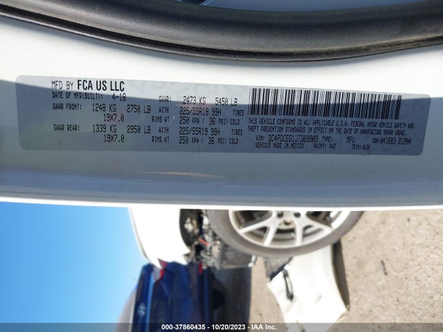 2018 DODGE JOURNEY GT VIN: 3C4PDCEG1JT369903