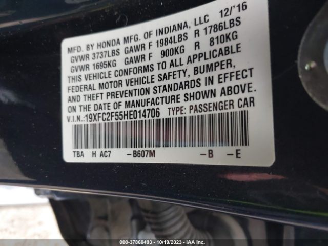 19XFC2F55HE014706 Honda Civic Sedan Lx