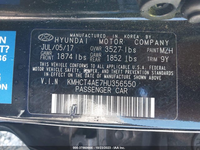 Hyundai Accent Value Edition 2017 KMHCT4AE7HU356550 Image 9
