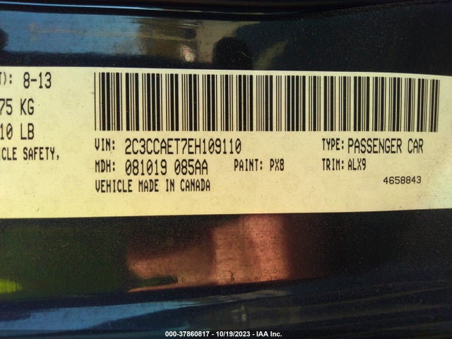 Chrysler 300 300c 2014 2C3CCAET7EH109110 Image 9