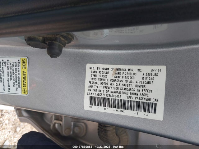 Honda Accord Sedan Lx 2014 1HGCR2F32EA203412 Image 9