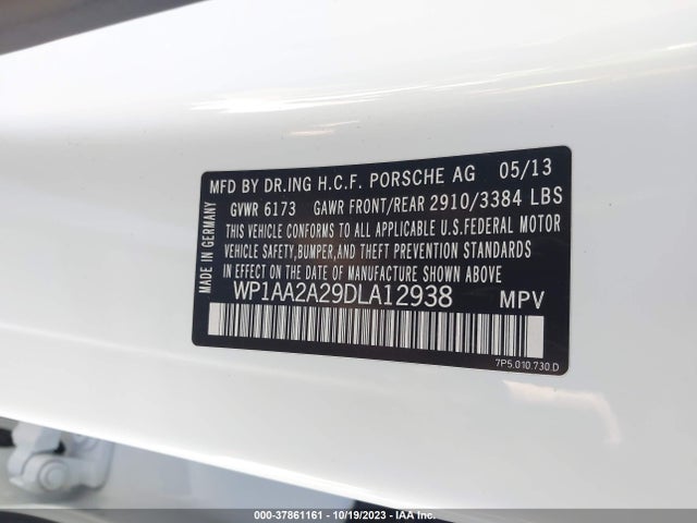 2013 PORSCHE CAYENNE WP1AA2A29DLA12938 Photo 8