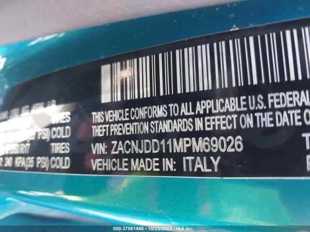 ZACNJDD11MPM69026 Jeep Renegade Limited