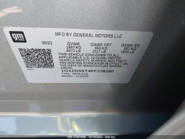 Chevrolet MALIBU LT 2023 1G1ZD5ST4PF236280 Image 9