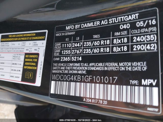 WDC0G4KB1GF101017 Mercedes-Benz Glc Glc 300