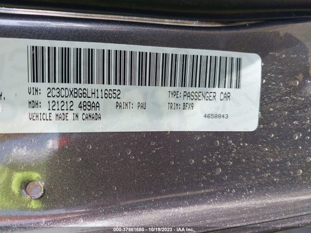 Dodge Charger Sxt Rwd 2020 2C3CDXBG6LH116652 Image 9