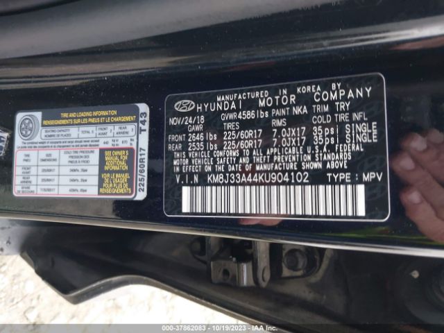 KM8J33A44KU904102 Hyundai Tucson Value