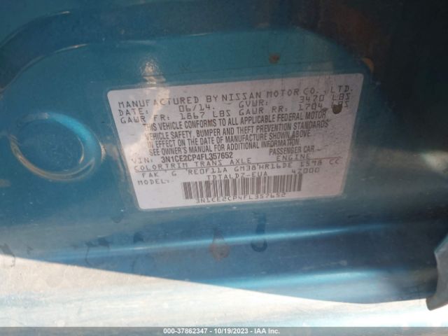 3N1CE2CP4FL357652 Nissan Versa Note S Plus