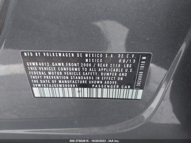 3VW1K7AJXEM369691 Volkswagen Jetta Sedan S