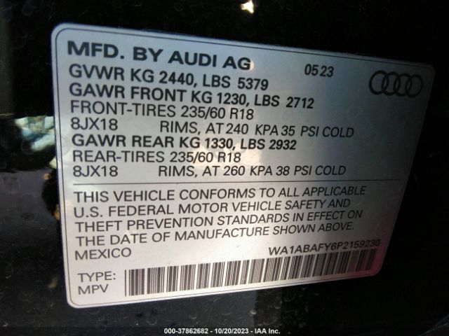 2023 AUDI Q5 WA1ABAFY6P2159230 Photo 8