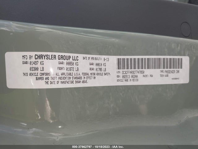 2013 FIAT 500 3C3CFFAR9DT747850 Photo 8