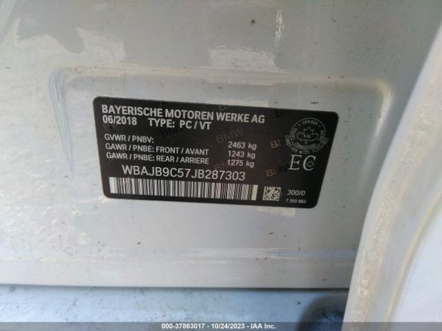 WBAJB9C57JB287303 BMW 5 Series M550i Xdrive