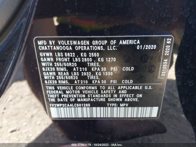 2020 VOLKSWAGEN ATLAS 1V2WP2CA4LC501285 Photo 8
