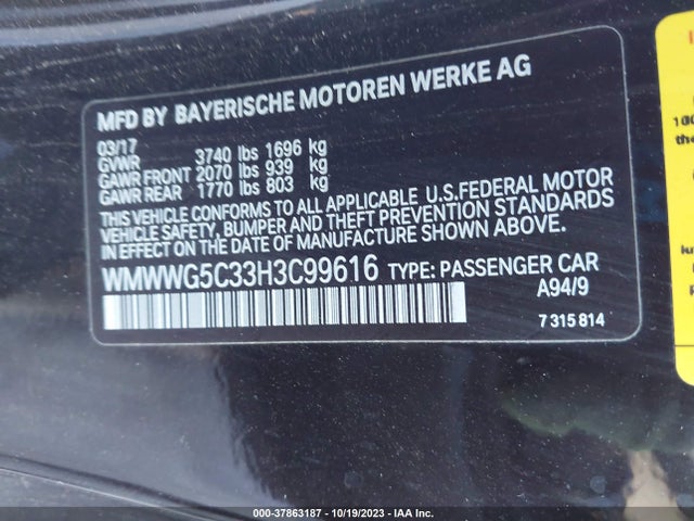 2017 MINI CONVERTIBLE WMWWG5C33H3C99616 Photo 8