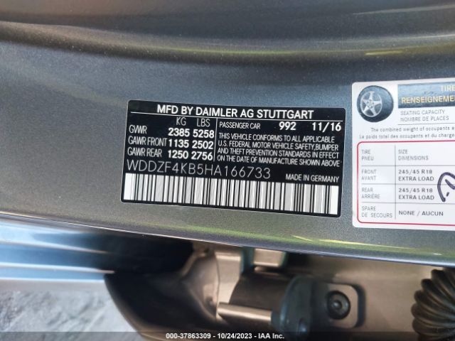 WDDZF4KB5HA166733 Mercedes-Benz E-class E 300