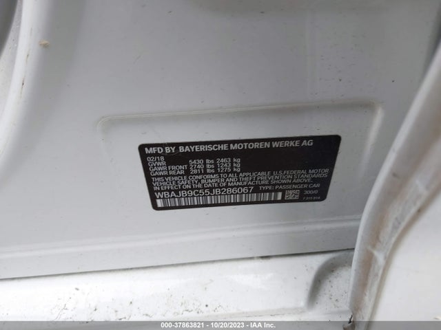 BMW M550i Xdrive 2018 WBAJB9C55JB286067 Image 9