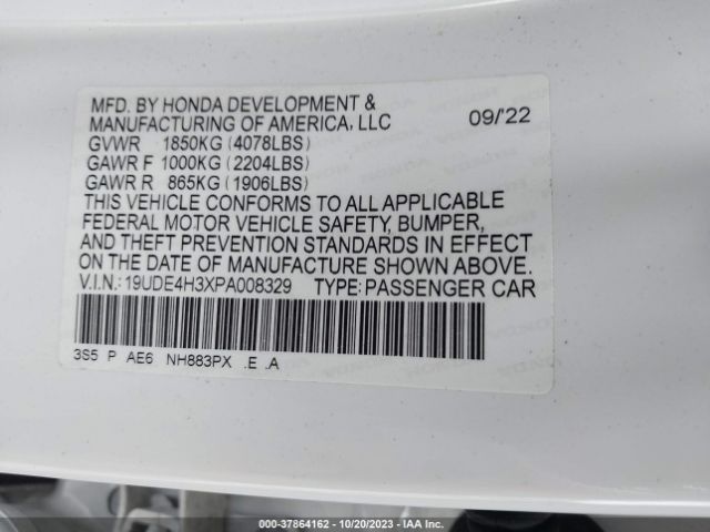 19UDE4H3XPA008329 Acura Integra A-spec
